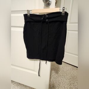 Charlotte Russe Black Mini Skirt with Drawstring